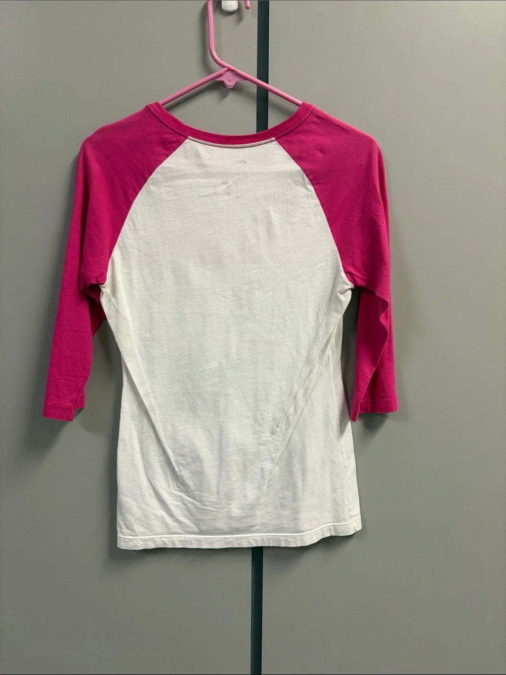 Nike White and Pink NFL Team Raglan Tee